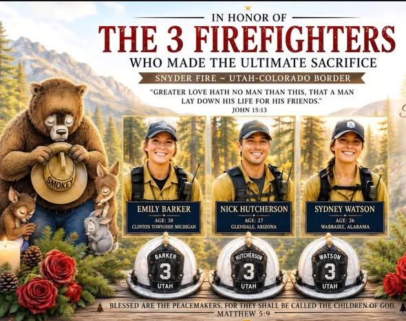 Emily Barker, Nick Hutcherson, and Sydney Watson Death, Obituary: 3 firefighters killed in fire on Colorado-Utah border trying to shield themselves from flames ID’d